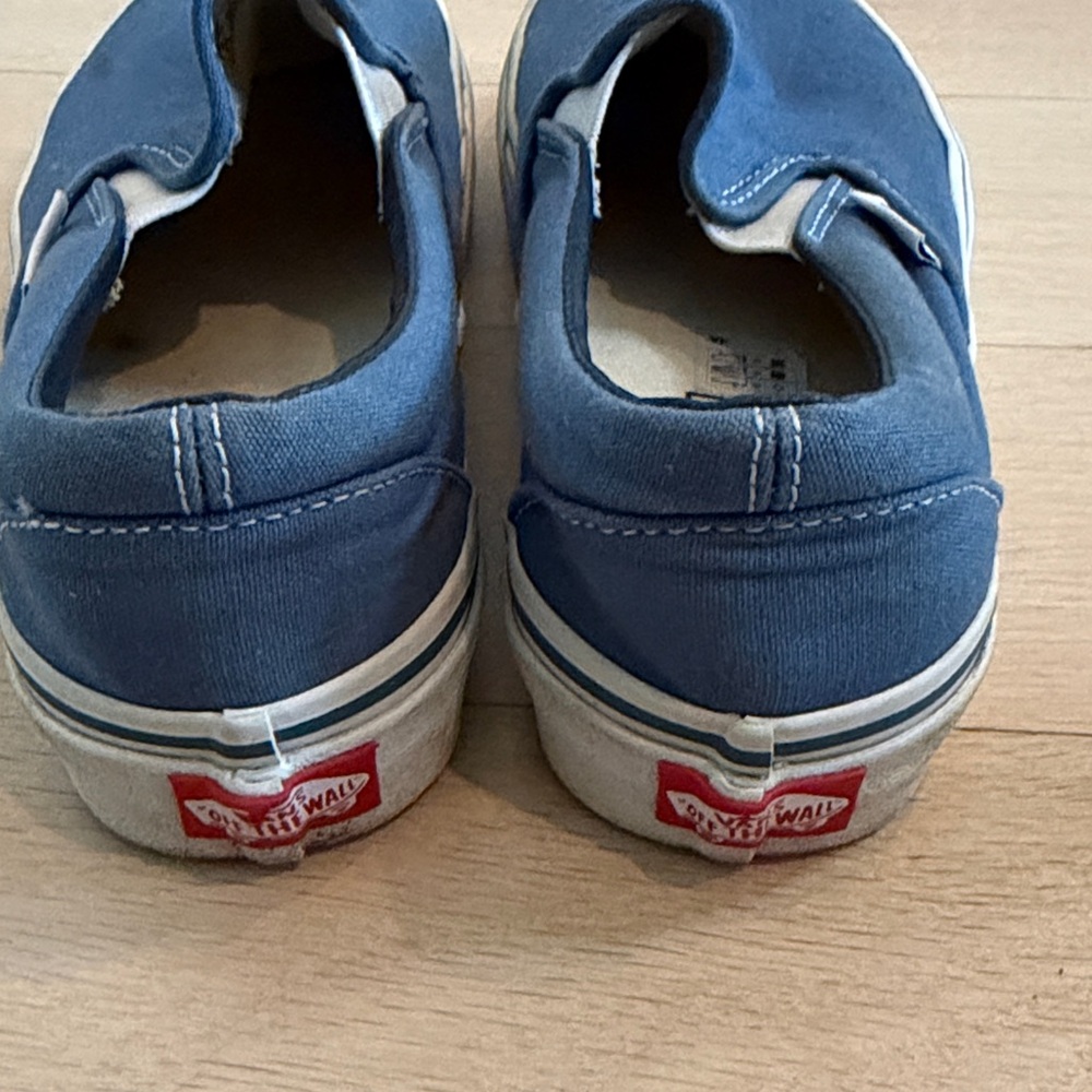 Vans Kids Classic Slip-On Sneakers - Blue Canvas - Picture 4 of 4